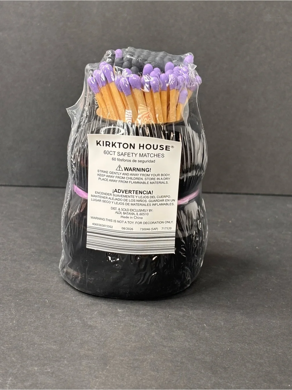 Kirkton House Halloween Matches Holder Black Cat Aldi Exclusive NWT